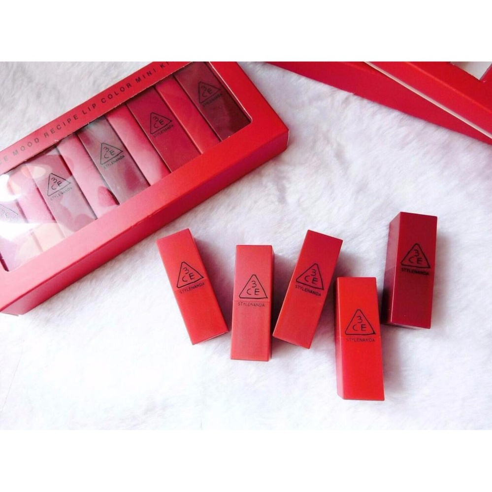 ลิปเนื้อแมทโทนสีแดง 3CE MOOD RECIPE MATTE LIP COLOR KIT
