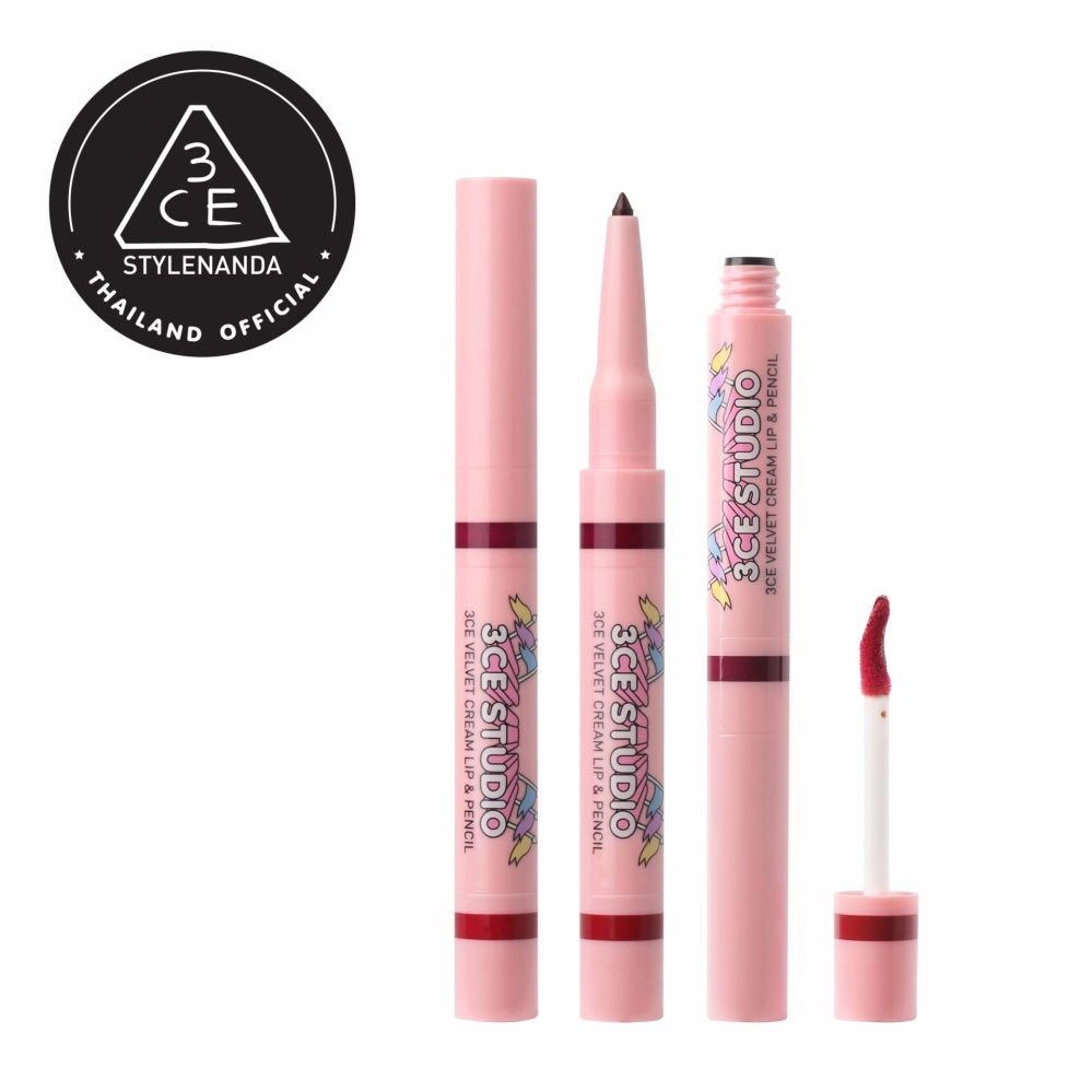 3CE STUDIO VELVET CREAM LIP & PENCIL #FOCUS ON ME