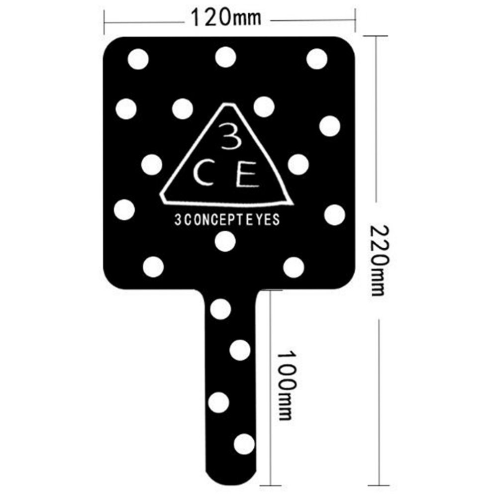 กระจกพกพาขนาดใหญ่ 3CE Stylenanda Squareb (Black-White)1ชิ้น