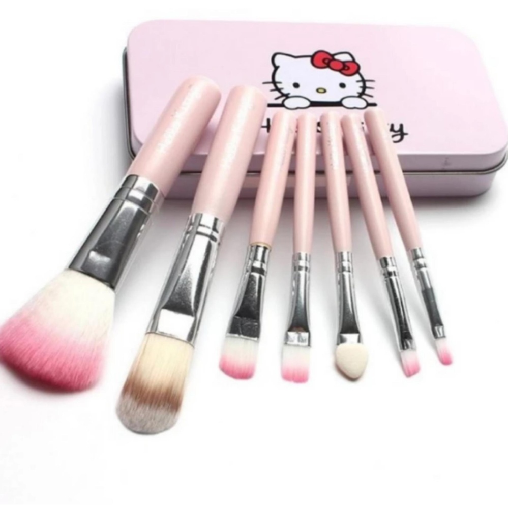 7 installed Hello Kitty Makeup Brush Set 7 installed Hello Kitty Makeup Brush Set