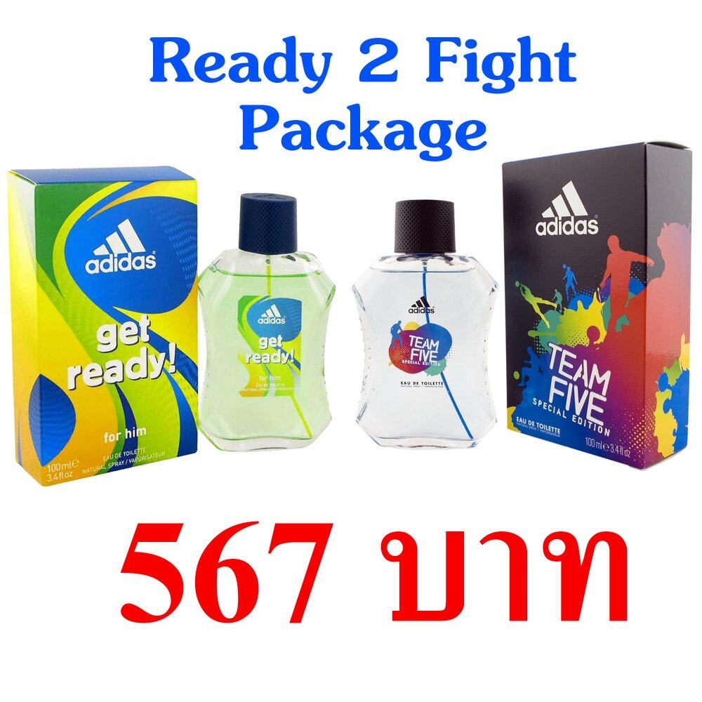 Adidas Get Ready for Men EDT 100 ml + Adidas Team Five Special Edition 100 ml. < Ready 2 Fight >