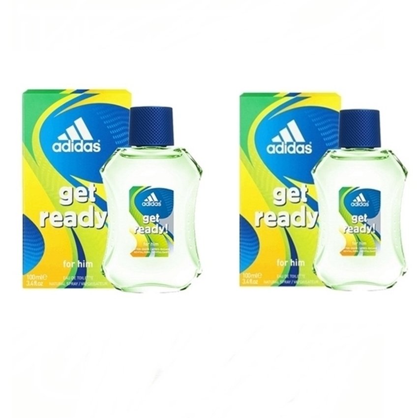 Adidas Get Ready for Men EDT 100 ml. แพคคู่ (พร้อมกล่อง )