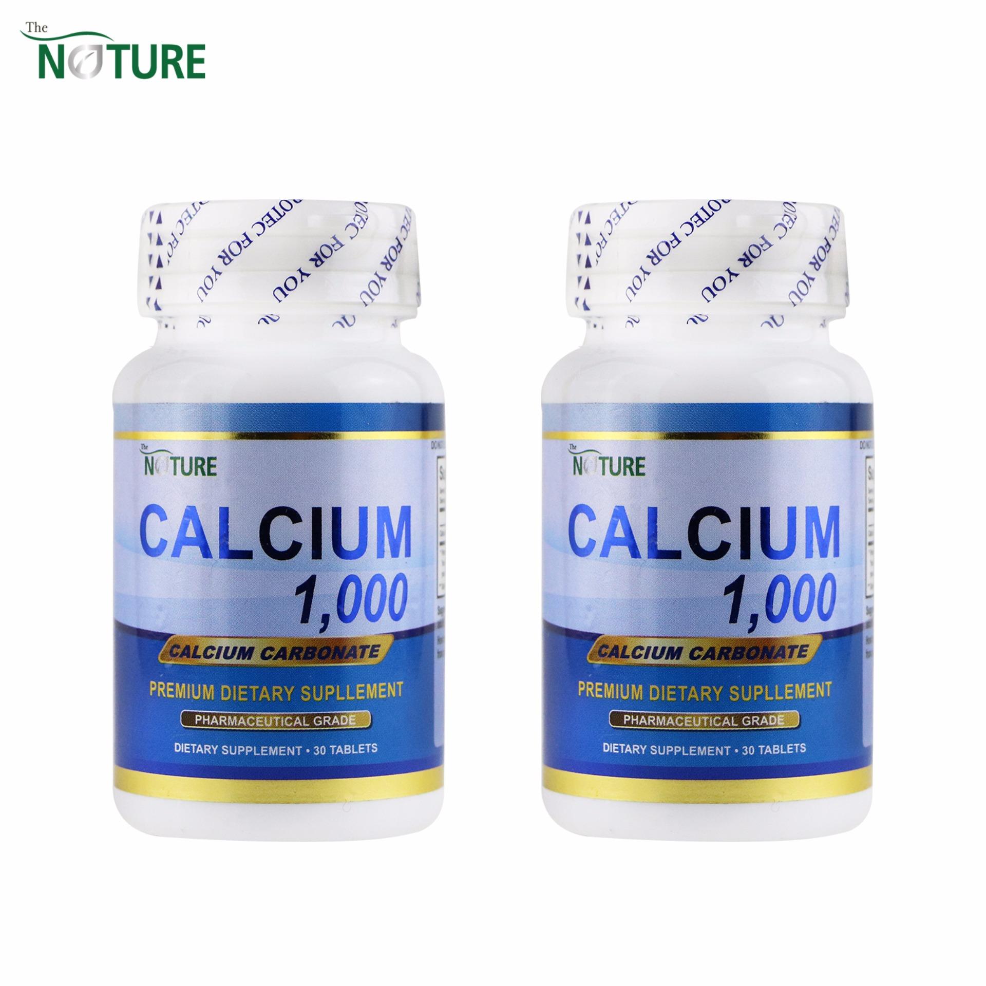 แคลเซียม 1000 พรีเมี่ยมเกรด เดอะ เนเจอร์ (2 ขวด) Calcium 1000 Premium The Nature (Pack of 2)