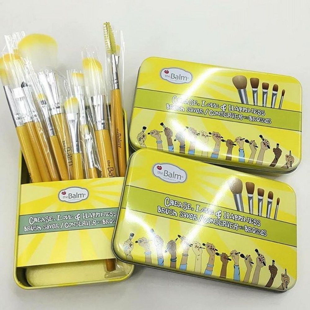 แปรงแต่งหน้า 12 ชิ้น The Balm (เหลือง)1กล่อง แปรงแต่งหน้า 12 ชิ้น The Balm (เหลือง)1กล่อง