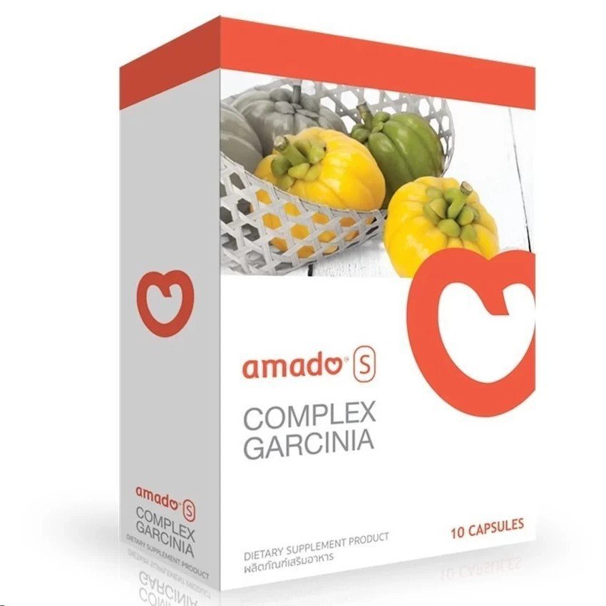 AMADO S Complex Garcinia อาหารเสริมลดน้ำหนัก อะมาโด้ เอส คอมเพล็กซ์ การ์ซีเนีย (10แคปซูล)