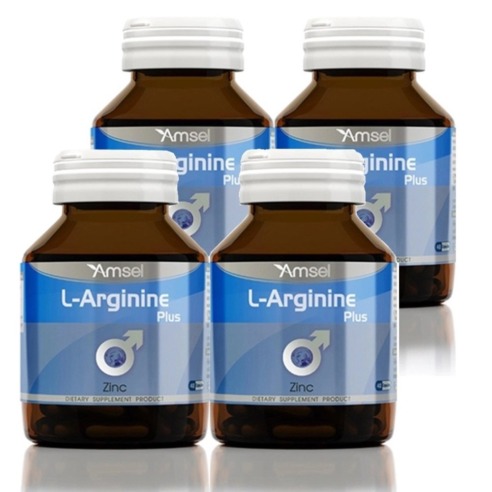 Amsel L-Arginine Plus Zinc (40แคปซูล) 4กระปุก