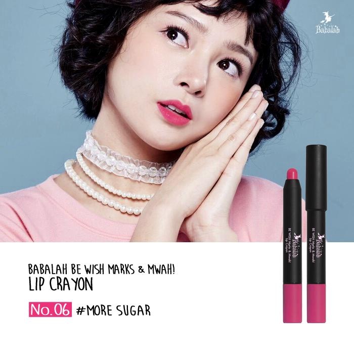 Babalah Lip Crayon Be Wish Marks & Mwah ลิปบาบาร่า ลิปเครยอน ลิปดินสอ เบอร์ 1 (Deep Breath)