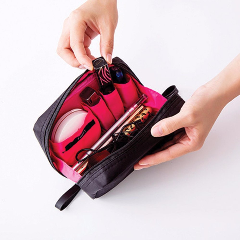 BG15 กระเป๋าเครื่องสำอางสีดำ ขนาดเล็ก makeup pouch