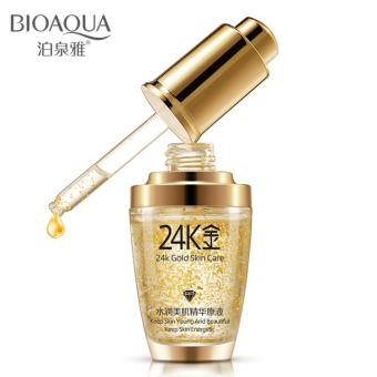 BIOAQUA 24K Gold 30ml เซรั่มผสมทองคำบริสุทธิ์ ลดเลือนริ้วรอย ฝ้า กระ จุดด่างดำ ผิวหน้าขาวใส 1 ชิ้น