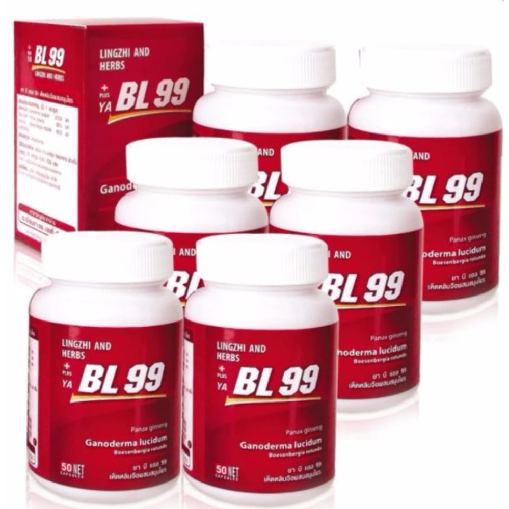 BL 99 LINGZHI and HERBS บีแอล 99 เห็ดหลินจือ เสริมสร้างภูมิคุ้มกัน ฟื้นฟูสมรรถภาพ ทางเพศ ของแท้ 100% 50 Capsule (6 กล่อง) BL 99 LINGZHI and HERBS บีแอล 99 เห็ดหลินจือ เสริมสร้างภูมิคุ้มกัน ฟื้นฟูสมรรถภาพ ทางเพศ ของแท้ 100% 50 Capsule (6 กล่อง)