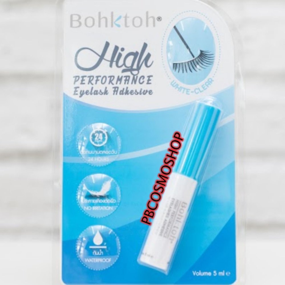 Bohktoh High Performance Eyelashes Adhesive 5 ml. กาวติดขนตาปลอมบอกต่อ กาวสีขาว Bohktoh High Performance Eyelashes Adhesive 5 ml. กาวติดขนตาปลอมบอกต่อ กาวสีขาว