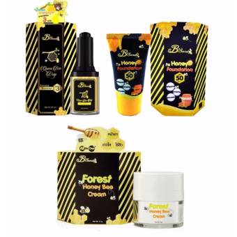 B'Secret Queen Bee Drop บีซีเคร็ท น้ำหยดนางพญา 30ml. (1 ขวด) + B'Secret Forest Honey Bee Cream บี ซีเคร็ท ครีมน้ำผึ้งป่า ขนาด 15 กรัม (1 กล่อง) + B'secret Honey Foundation W2M ครีมกันแดดน้ำผึ้งป่ากันแดดละลายได้ 20g. (1กล่อง) B'Secret Queen Bee Drop บีซีเคร็ท น้ำหยดนางพญา 30ml. (1 ขวด) + B'Secret Forest Honey Bee Cream บี ซีเคร็ท ครีมน้ำผึ้งป่า ขนาด 15 กรัม (1 กล่อง) + B'secret Honey Foundation W2M ครีมกันแดดน้ำผึ้งป่ากันแดดละลายได้ 20g. (1กล่อง)