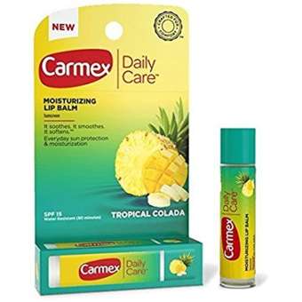 Carmex Moisturizing Lip Balm SPf15 – Tropical Colada ลิปบาร์มบำรุงฝีปาก Carmex Moisturizing Lip Balm SPf15 - Tropical Colada ลิปบาร์มบำรุงฝีปาก