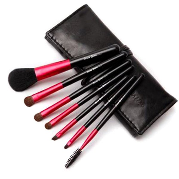 CerroQreen Makeup Brush Sets แปรงแต่งหน้า Set /7 ชิ้น - สีดำแดง