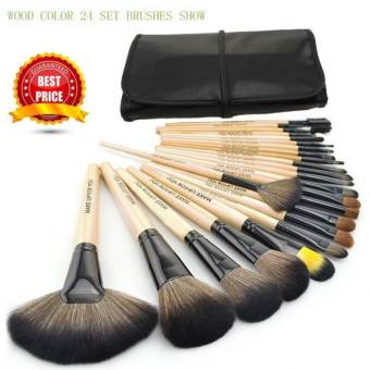 ชุดแปรงแต่งหน้า 24 ชิ้น ขนสังเคราะห์นิ่มพิเศษ(Wood)