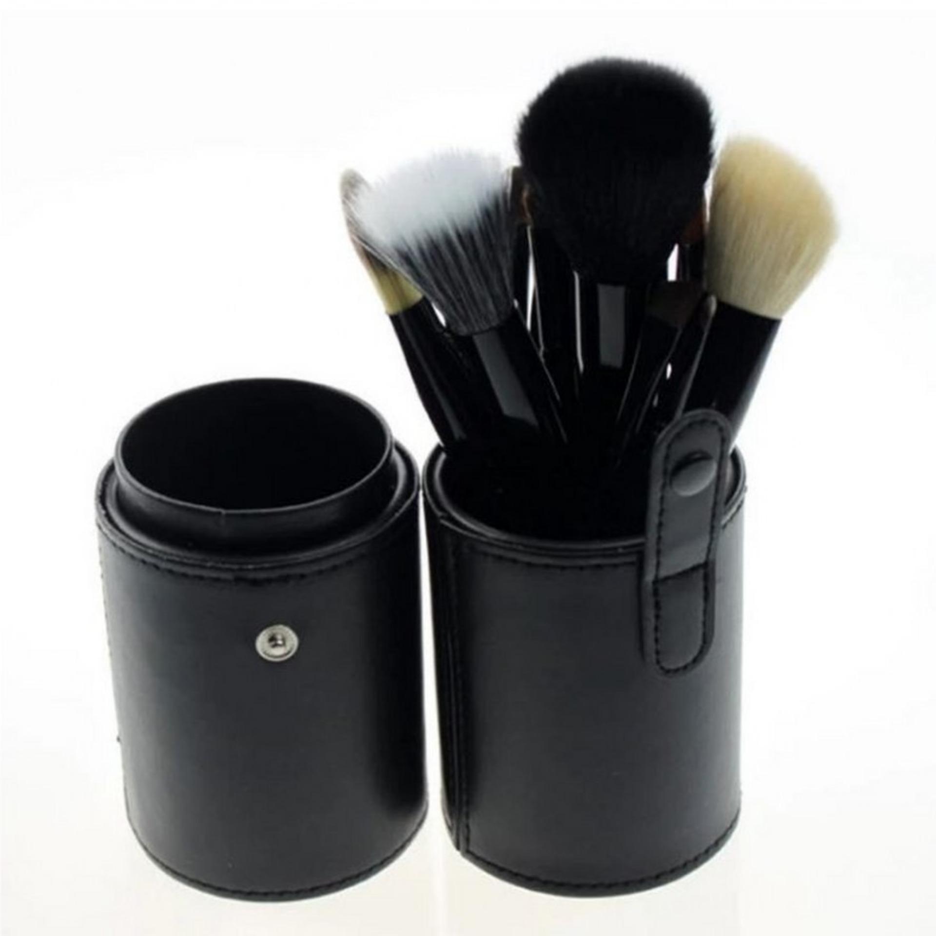 ชุดแปรงแต่งหน้า พร้อมกระบอกแปรง set 12ชิ้น(สีดำ)