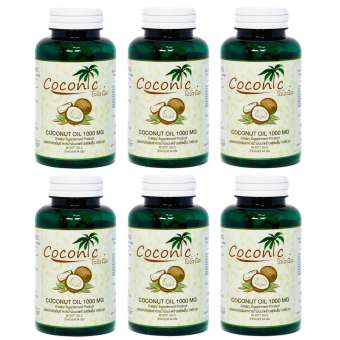 Coconic น้ำมันมะพร้าวออร์เเกรนิค บริสุทธิ์สกัดเย็น ชนิดแคปซูล (6 ขวด) Coconic น้ำมันมะพร้าวออร์เเกรนิค บริสุทธิ์สกัดเย็น ชนิดแคปซูล (6 ขวด)