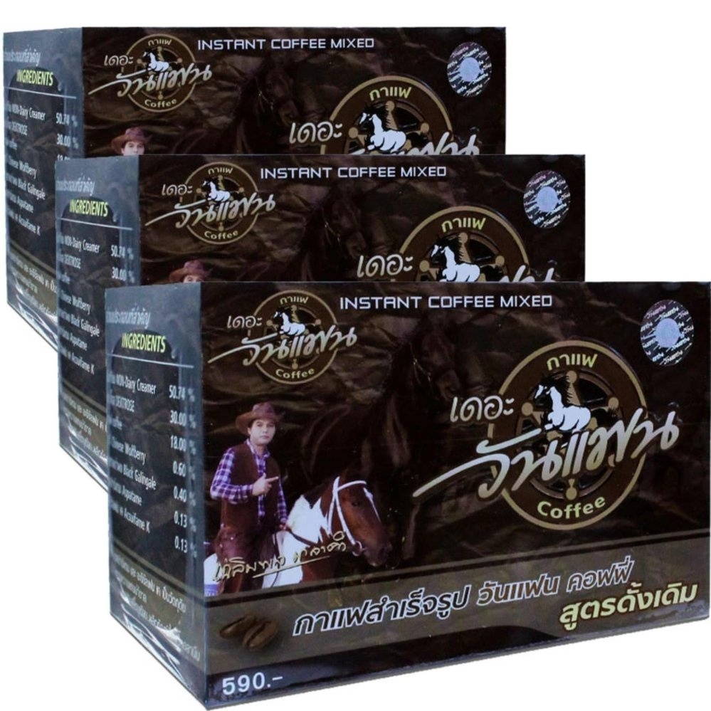 Coffee One Fan กาแฟ วันแฟน กาแฟสำหรับท่านชาย 10 ซอง x 3 กล่อง Coffee One Fan กาแฟ วันแฟน กาแฟสำหรับท่านชาย 10 ซอง x 3 กล่อง