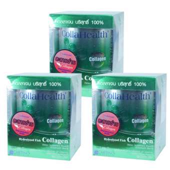 CollaHealth Hudrolyzed Fish Collagen คอลลาเฮลท์ คอลลาเจน เกรดพรีเมี่ยม ช่วยผิวขาวใส เสริมสร้างแคลเซียม ลดรอยเหี่ยวย่น ขนาด 200กรัม (3 กล่อง) CollaHealth Hudrolyzed Fish Collagen คอลลาเฮลท์ คอลลาเจน เกรดพรีเมี่ยม ช่วยผิวขาวใส เสริมสร้างแคลเซียม ลดรอยเหี่ยวย่น ขนาด 200กรัม (3 กล่อง)
