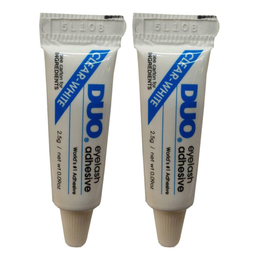 Duo กาวติดขนตา Eyelash Adhesive 2.5g. ติดได้ทนนาน กันน้ำ กันเหงื่อ #Clear-White (2 หลอด)
