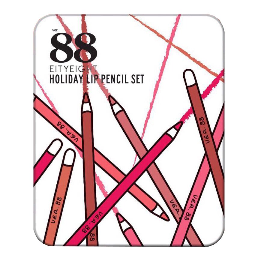 EITY EIGHT Ver.88 Holiday Lip Pencil Set ลิปดินสอเนื้อแมท ( 1 กล่อง)