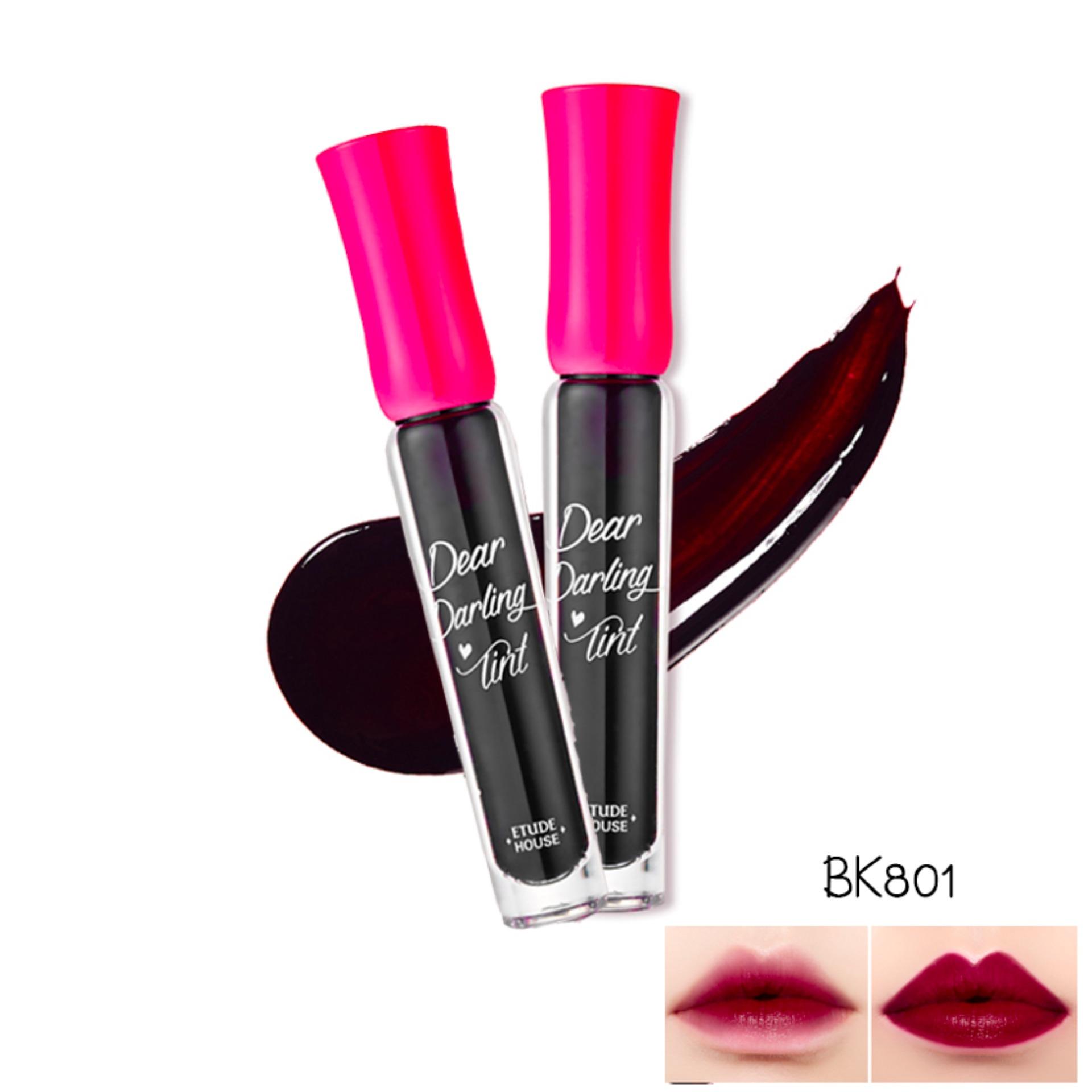 Etude Dear Darling Water Gel Tint 4.5g ลิปเจลทิ้นท์ #BK801 Vampire red (2 pc)