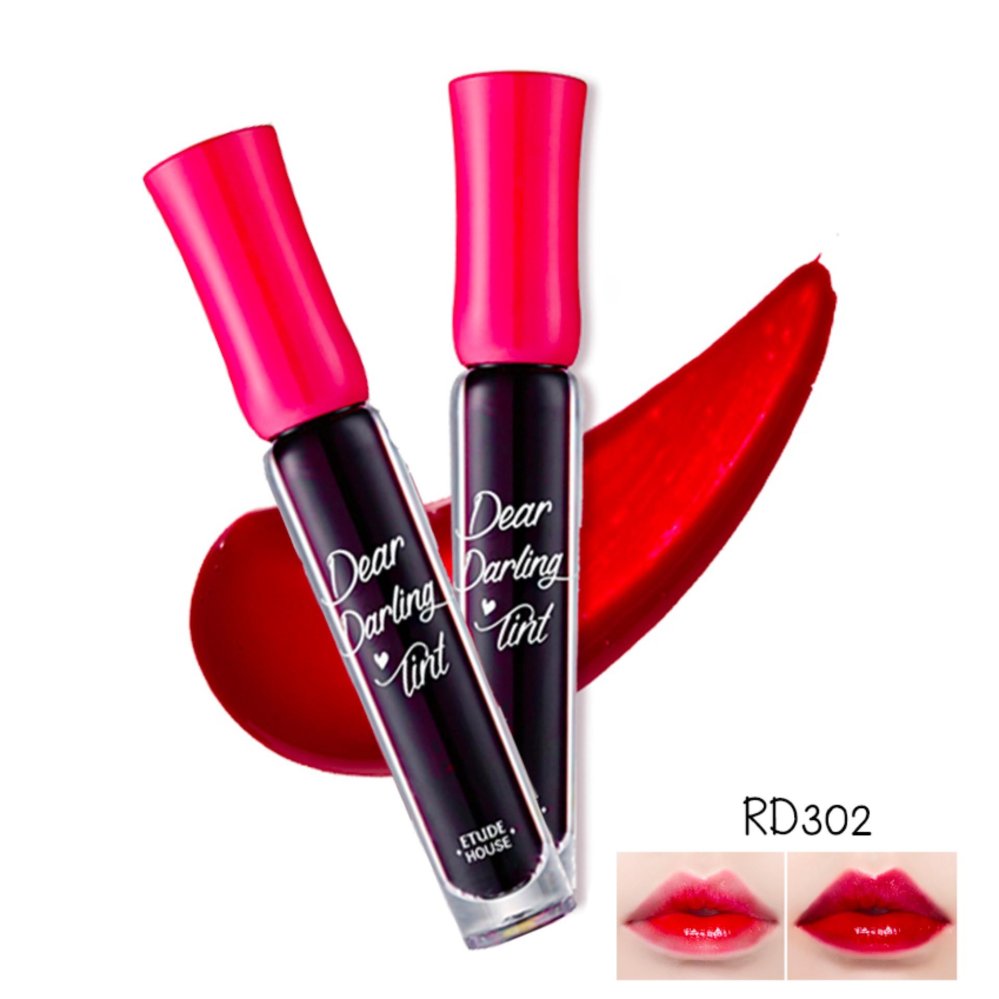 Etude Dear Darling Water Gel Tint 4.5g ลิปเจลทิ้นท์ #RD302 Dracula Red (2 pc)
