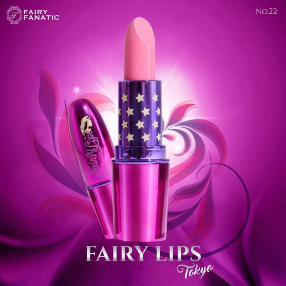 Fairy Fanatic Lip ลิป แฟรี่แฟนาติ ลิปสติกเนื้อแมท บำรุงปาก ไม่แห้ง ไม่หลุด ไม่ลอก กันน้ำ ไม่เลอะเปื้อน สีชมพูนม ชมพูอ่อน ชมพูหวาน ชมพูนู้ด เบอร๋ 22 Tokyo 1แท่ง