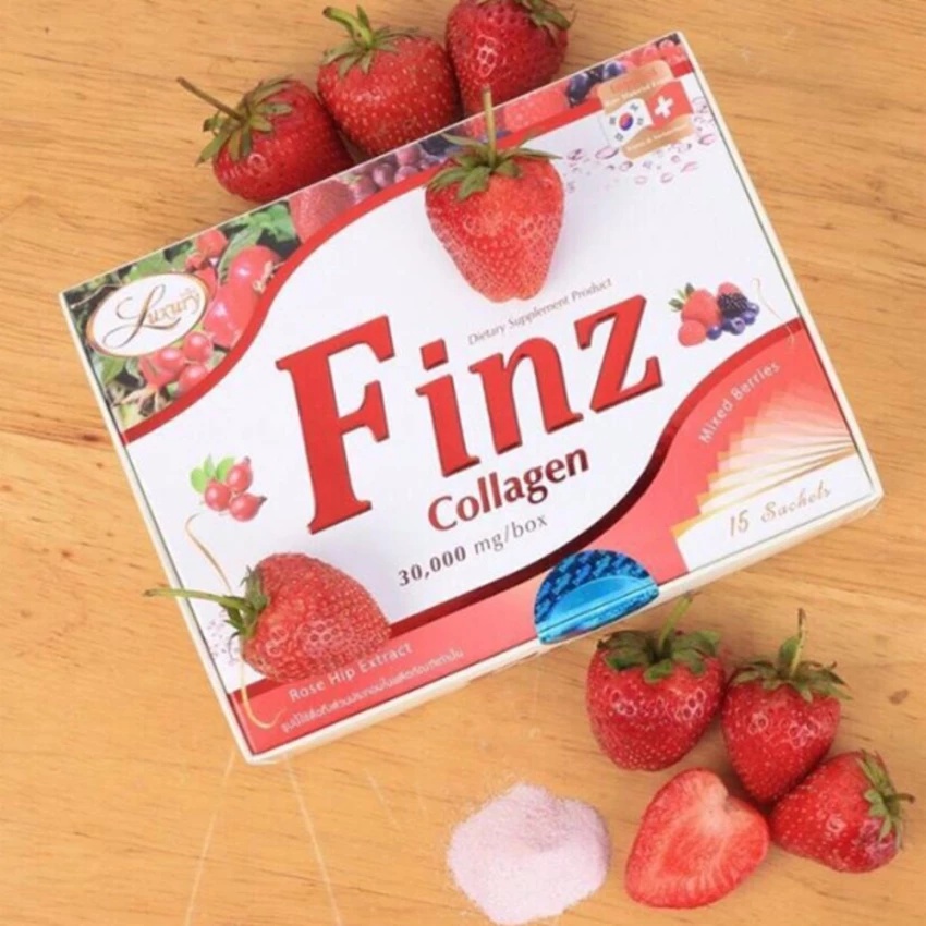 Finz Collagen ( กล่องเล็ก ) คอลลาเจน ช่วยผิวขาว กระจ่างใส ลดสิว Finz Collagen ( กล่องเล็ก ) คอลลาเจน ช่วยผิวขาว กระจ่างใส ลดสิว
