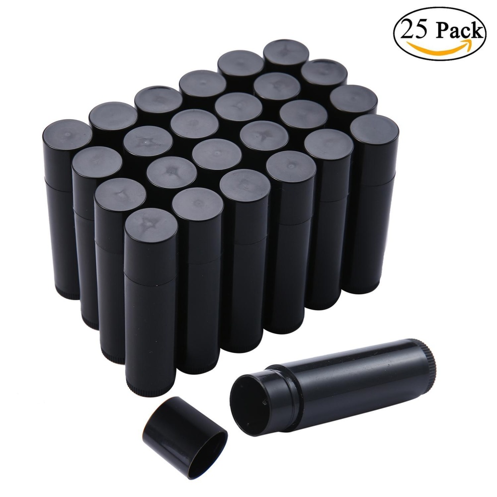 fuskm Empty Circle PP Lip Balm Tubes Containers With Cap (Black,bag Of 25Pcs) - intl fuskm Empty Circle PP Lip Balm Tubes Containers With Cap (Black,bag Of 25Pcs) - intl