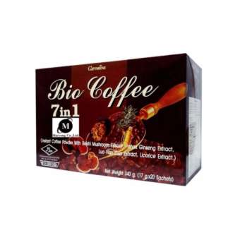 Giffarine Bio Coffee 7 in 1 กาแฟเห็ดหลินจือสกัด โสมสกัด หล่อฮังก้วยสกัด เข้มข้น บำรุงร่างกาย เสริมสร้างระบบภูมิคุ้มกัน 20 ซอง (1 กล่อง) Giffarine Bio Coffee 7 in 1 กาแฟเห็ดหลินจือสกัด โสมสกัด หล่อฮังก้วยสกัด เข้มข้น บำรุงร่างกาย เสริมสร้างระบบภูมิคุ้มกัน 20 ซอง (1 กล่อง)