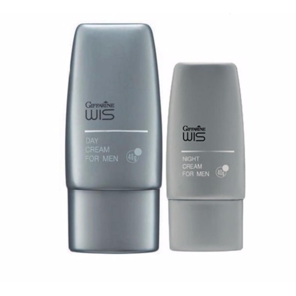 Giffarine WIS Day Cream For Men & WIS Night Cream For Men ผลิตภัณฑ์บำรุงผิวหน้ากลางวันและกลางคืน (2 ชิ้น)