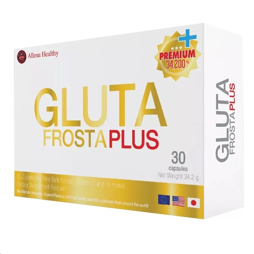 GLUTA FROSTA PLUS กลูต้า ฟรอสตา พลัส เพื่อผิวขาว 30 แคปซูล (1 กล่อง) GLUTA FROSTA PLUS กลูต้า ฟรอสตา พลัส เพื่อผิวขาว 30 แคปซูล (1 กล่อง)