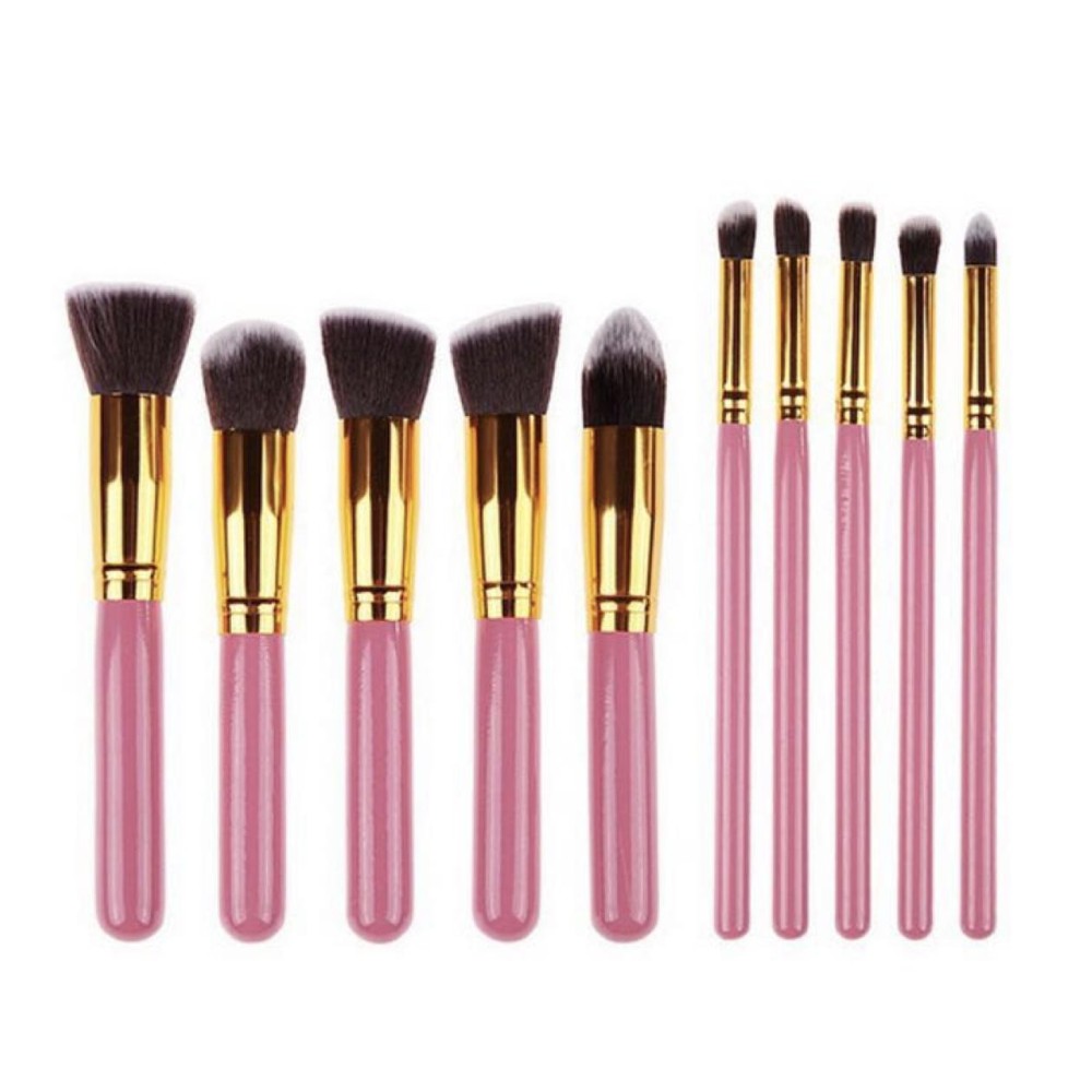 goodlife fashion bbh ชุดแปรงแต่งหน้า 10 ชิ้น ขนแปรงนุ่ม ด้ามไม้ สีน้ำตาล-pinkgold goodlife fashion bbh ชุดแปรงแต่งหน้า 10 ชิ้น ขนแปรงนุ่ม ด้ามไม้ สีน้ำตาล-pinkgold