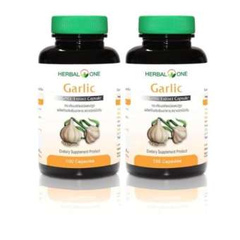 Herbal one Garlic 100 capsulesx 2 bottles การ์ลิค กระเทียมสกัดชนิดแคปซูล Herbal one Garlic 100 capsulesx 2 bottles การ์ลิค กระเทียมสกัดชนิดแคปซูล