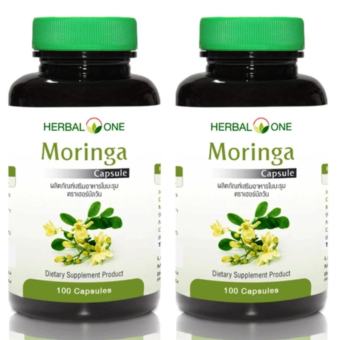 Herbal One Moringa มะรุม อ้วยอัน 100 Capsule x 2 Bottle Herbal One Moringa มะรุม อ้วยอัน 100 Capsule x 2 Bottle
