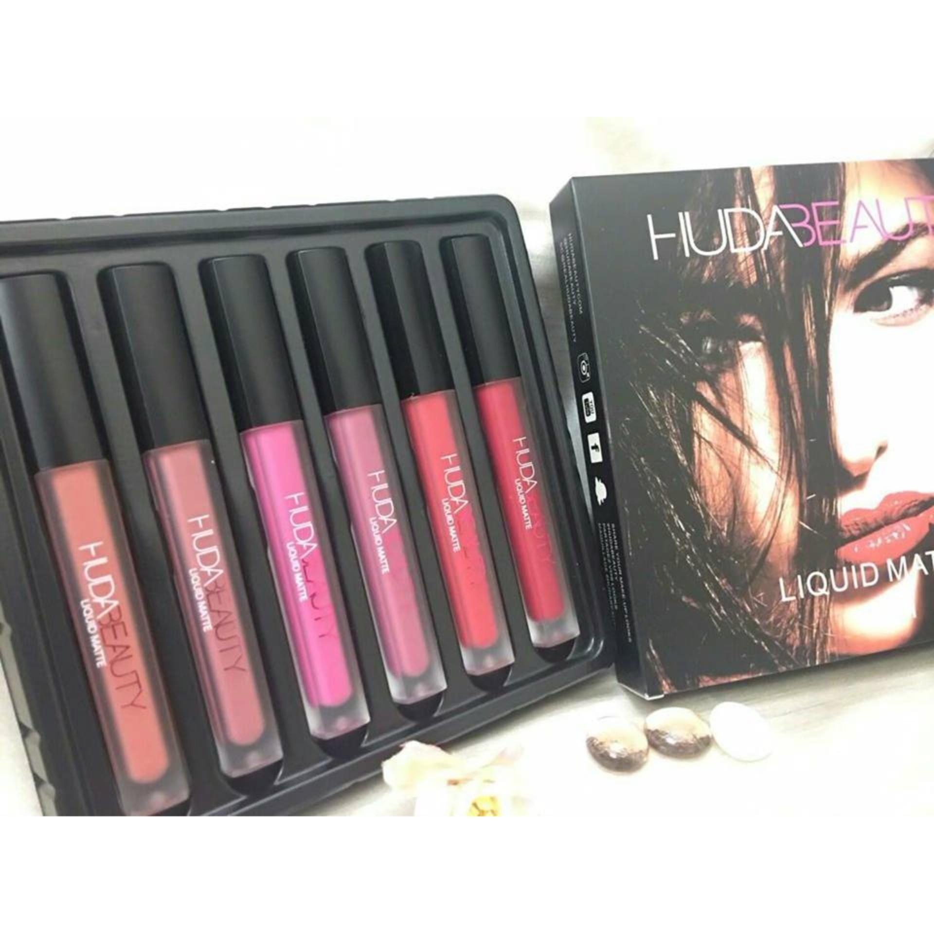 ลิปเซต Huda Beauty Liquid Matte Lipstick ลิปสติกลิควิด เนื้อแมท 6 สี (เซต A) ลิปเซต Huda Beauty Liquid Matte Lipstick ลิปสติกลิควิด เนื้อแมท 6 สี (เซต A)