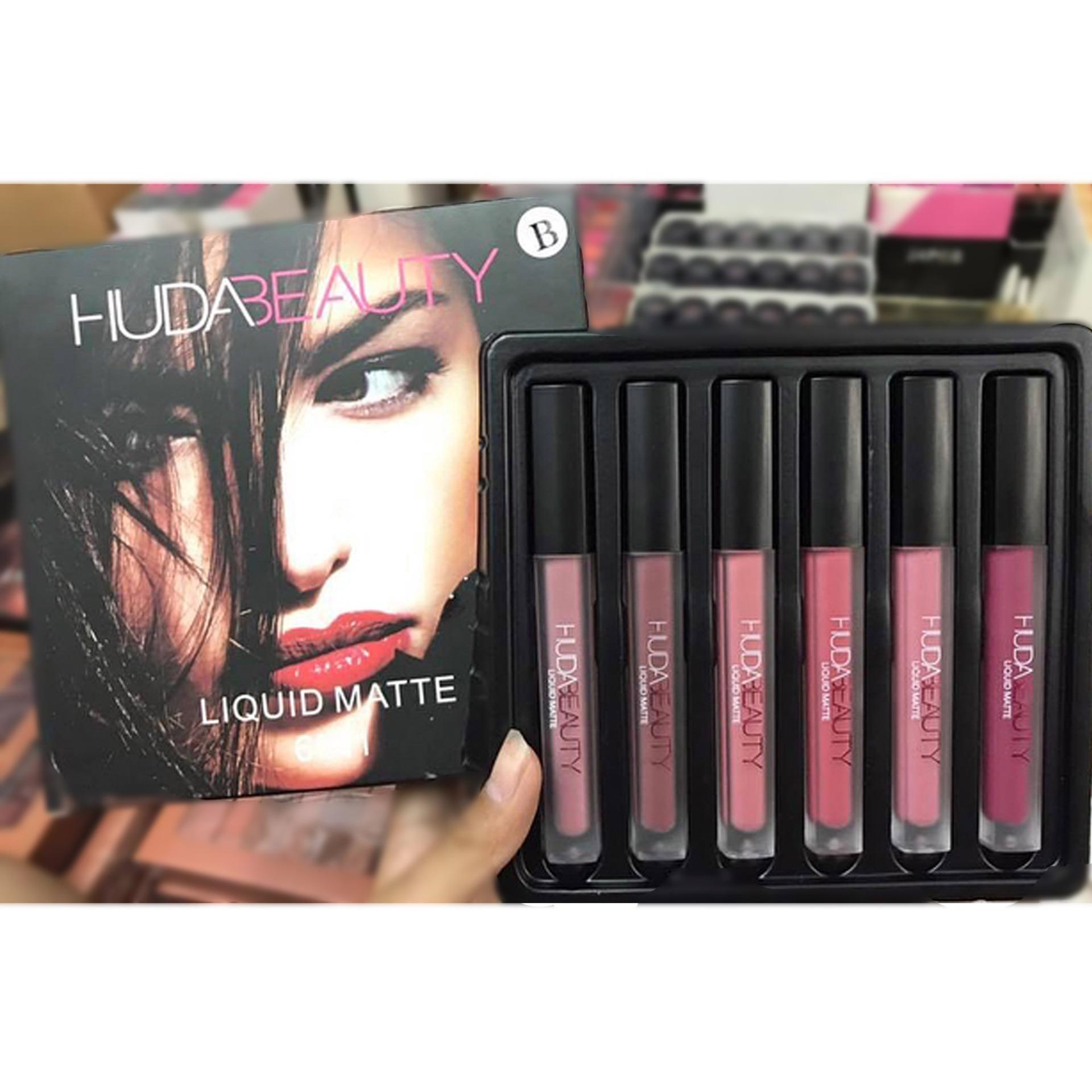 ลิปเซต Huda Beauty Liquid Matte Lipstick ลิปสติกลิควิด เนื้อแมท 6 สี (เซต B)