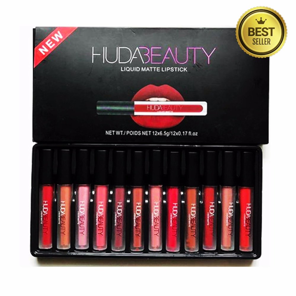 Huda Beauty Liquid Matte Lipstick Set 12 Color 12 แท่ง 12 สี Huda Beauty Liquid Matte Lipstick Set 12 Color 12 แท่ง 12 สี