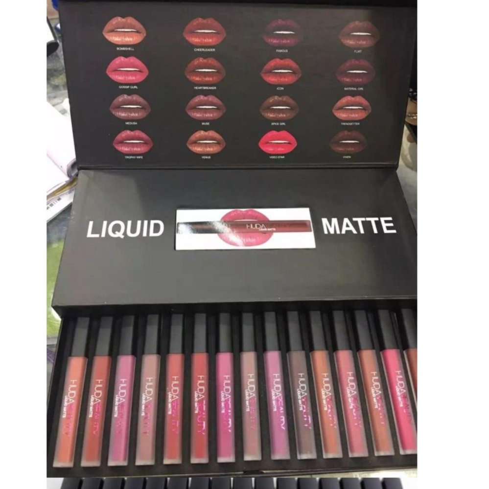 Huda Beauty Liquid Matte Lipstick Set 16 Color 16 สี 16 แท่ง Huda Beauty Liquid Matte Lipstick Set 16 Color 16 สี 16 แท่ง