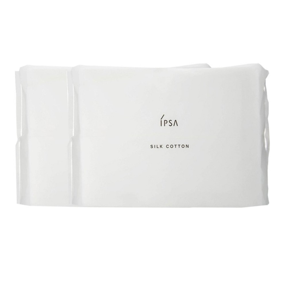 IPSA Cotton 100% สำลีสำหรับเช็ดหน้า เนื้อฝ้ายบริสุทธิ์ ไม่เป็นขุย 120 แผ่น (2 ชิ้น)