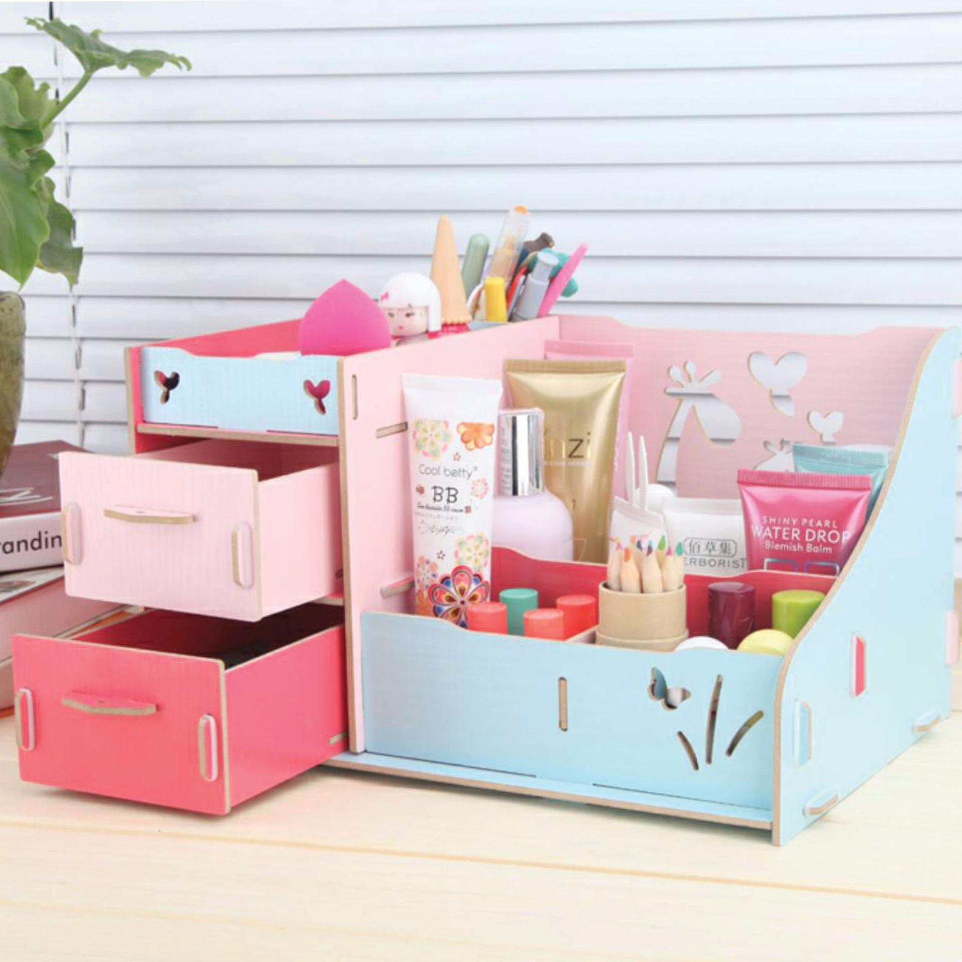 JJ Shop-ชั้นวางเครื่องสำอางค์และอุปกรณ์แต่งหน้า DIY ลายยีราฟ สี Colourful JJ Shop-ชั้นวางเครื่องสำอางค์และอุปกรณ์แต่งหน้า DIY ลายยีราฟ สี Colourful
