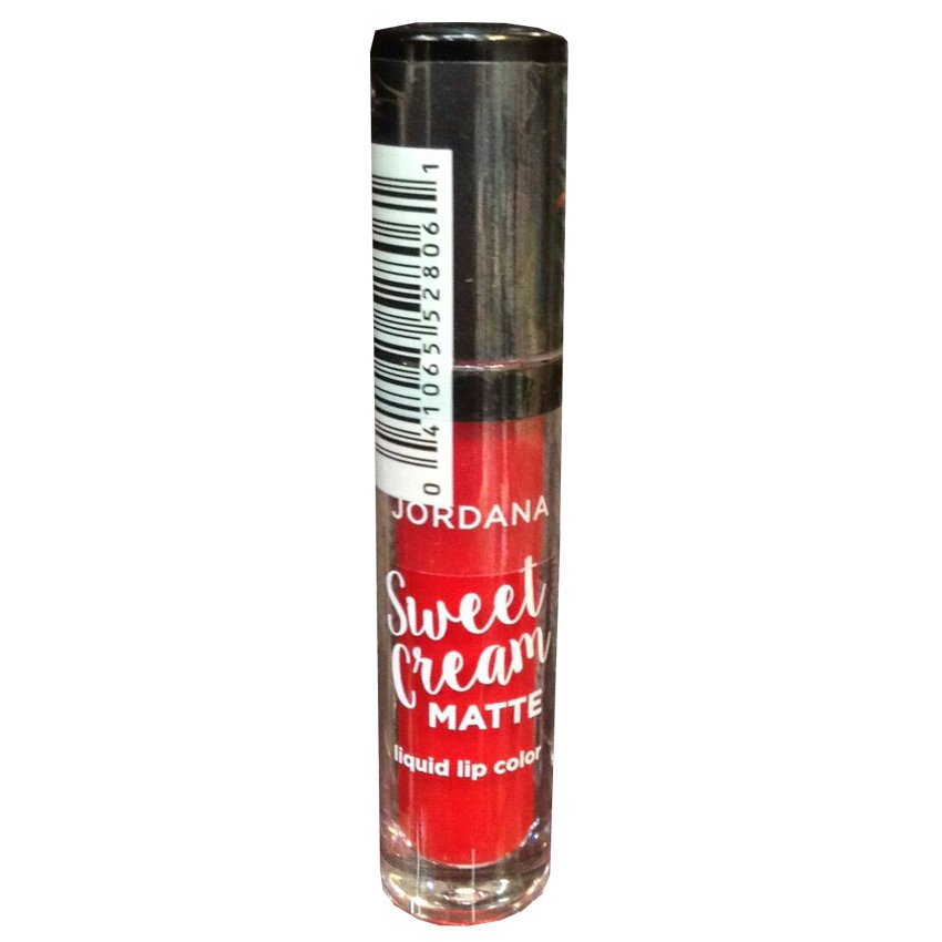 JORDANA Sweet cream matte ลิปครีมเนื้อเนียนนุ่มให้ลุคแมตต์ เม็ดสีสวยคมชัด ติดทนนานตลอดวัน #06 Cherry Cobbler ( 1 ชิ้น)