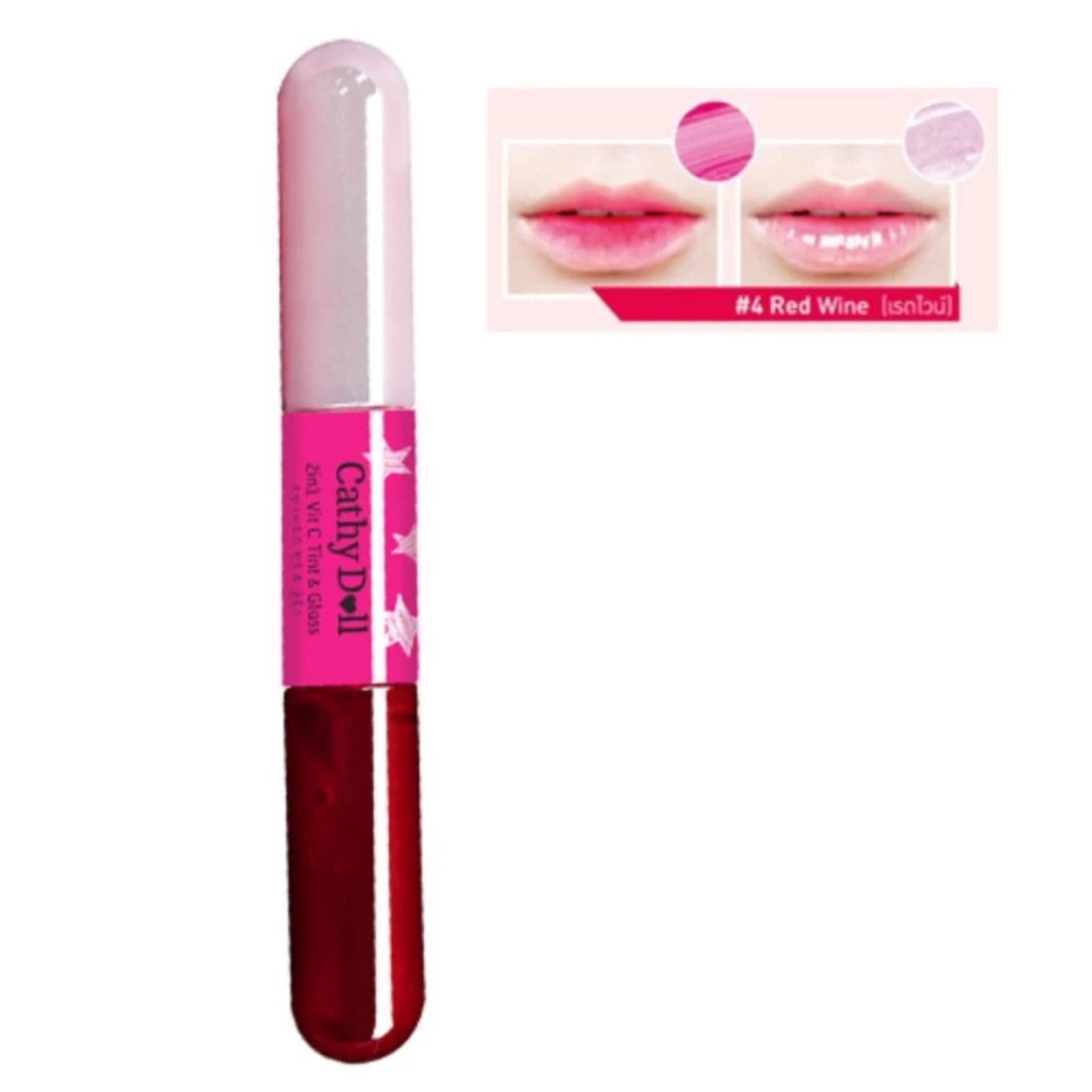 KARMART CATHY DOLL 2IN1 VIT C TINT + GLOSS ปทินท์ + ลิปกลอส เบอร์ 4