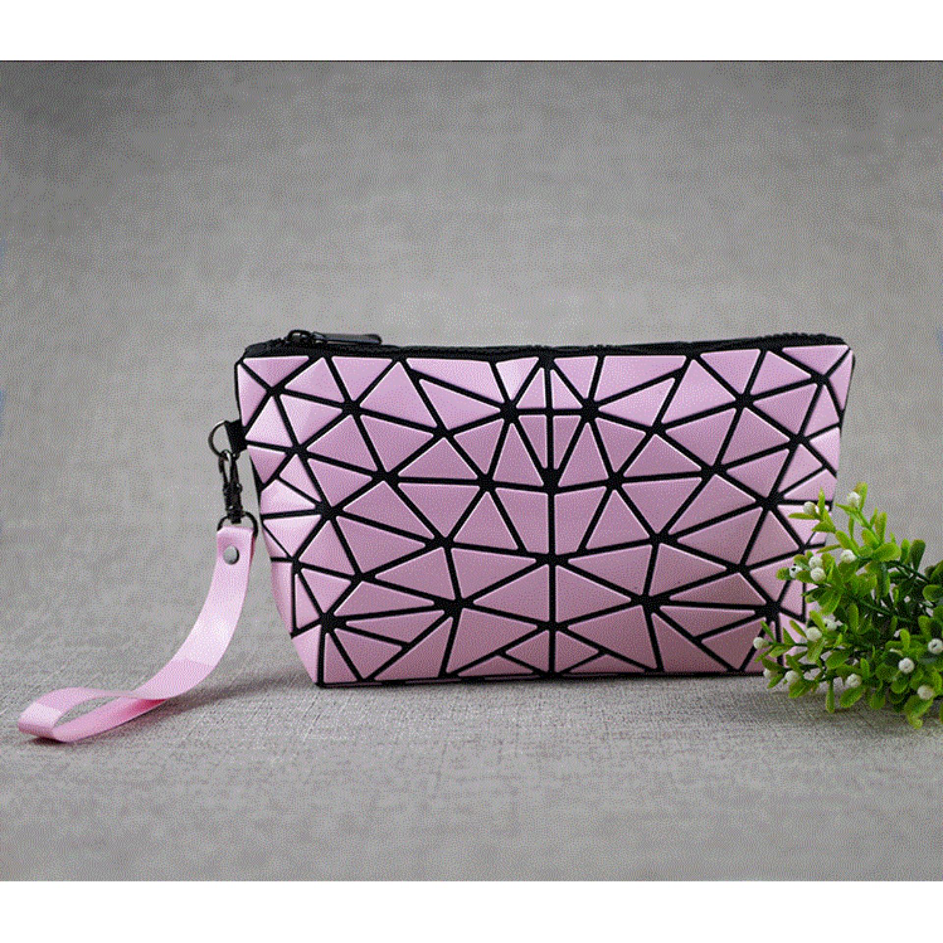 Lady Fashion กระเป๋าเครื่องสำอางค์กันน้ำแบบเกาหลี-pink