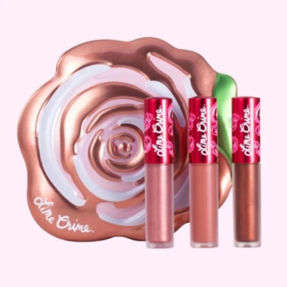 ลิปลามคาม LimeCrime Velve-Tin Mini Velvetines Boxed Set (Holiday Edition) กล่องสีทอง #Champagne Velve-tin