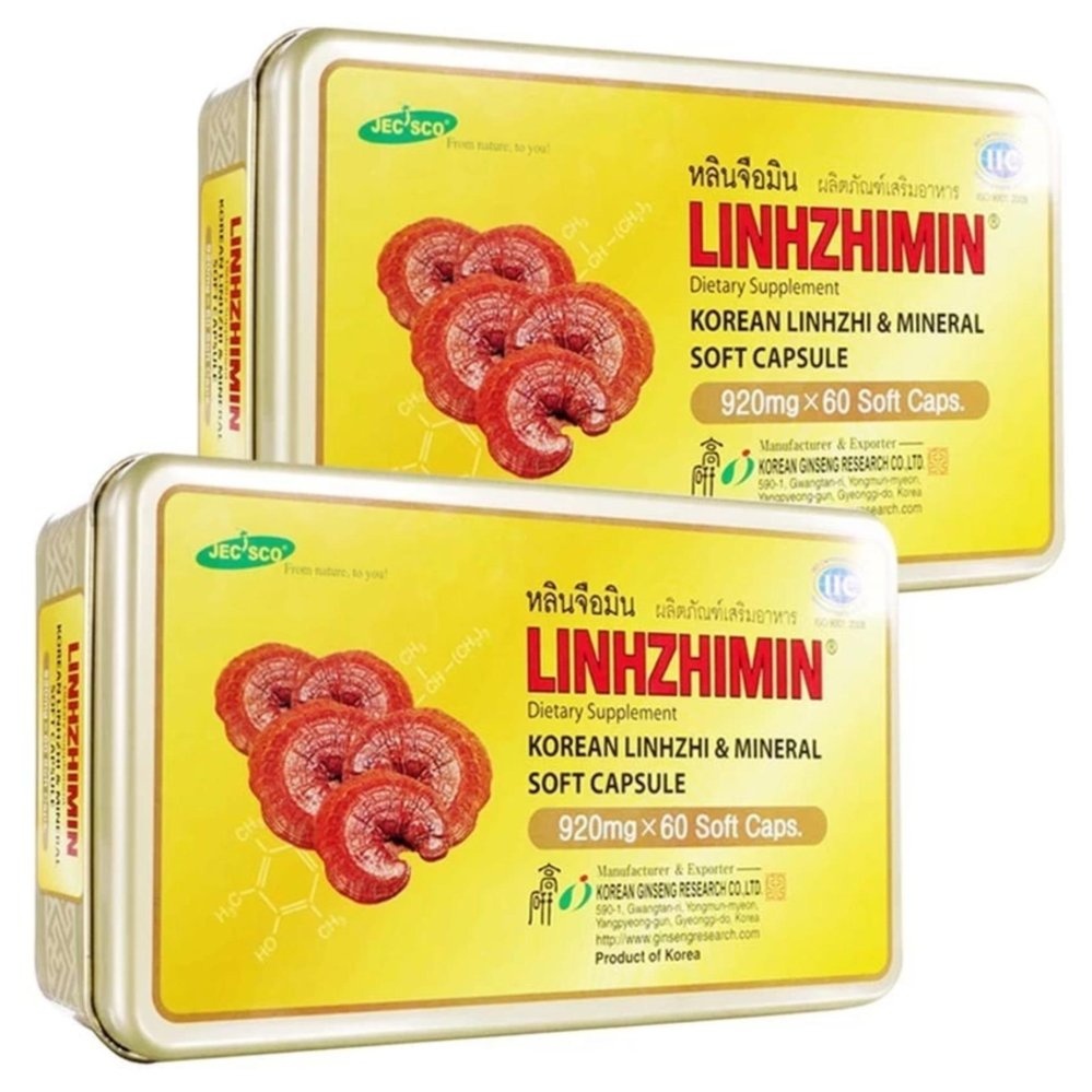 Linhzhimin หลินจือมิน เห็ดหลินจือแดงสกัด บำรุงร่างกาย ดูแล เบาหวาน ความดัน ภูมิแพ้ (60 เม็ด x 2 กล่อง) Linhzhimin หลินจือมิน เห็ดหลินจือแดงสกัด บำรุงร่างกาย ดูแล เบาหวาน ความดัน ภูมิแพ้ (60 เม็ด x 2 กล่อง)