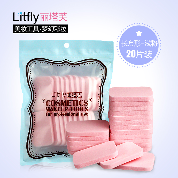 Litfly แป้งพัฟฟองน้ำทรงสี่เหลี่ยมจตุรัสวงกลมการแต่งหน้า Litfly แป้งพัฟฟองน้ำทรงสี่เหลี่ยมจตุรัสวงกลมการแต่งหน้า