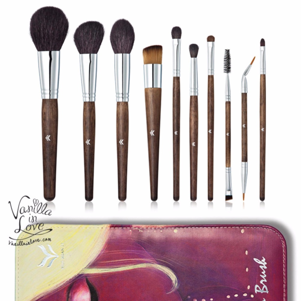 M03 ชุดแปรงขนสัตว์แท้ 10 ชิ้น สุดหรู เกรด premium by Vanilla in Love