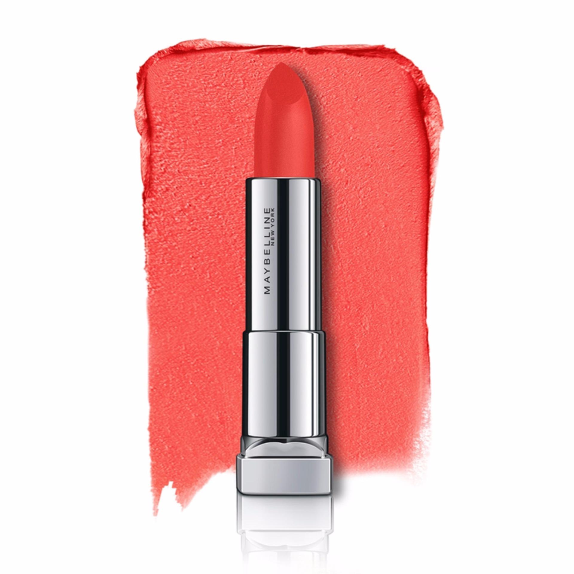 MAYBELLINE NEW YORK เมย์เบลลีน นิวยอร์ก พาวเดอร์ แมท ออเร้นจ์ ชอท ลิปสติก - ORANGE SHOT